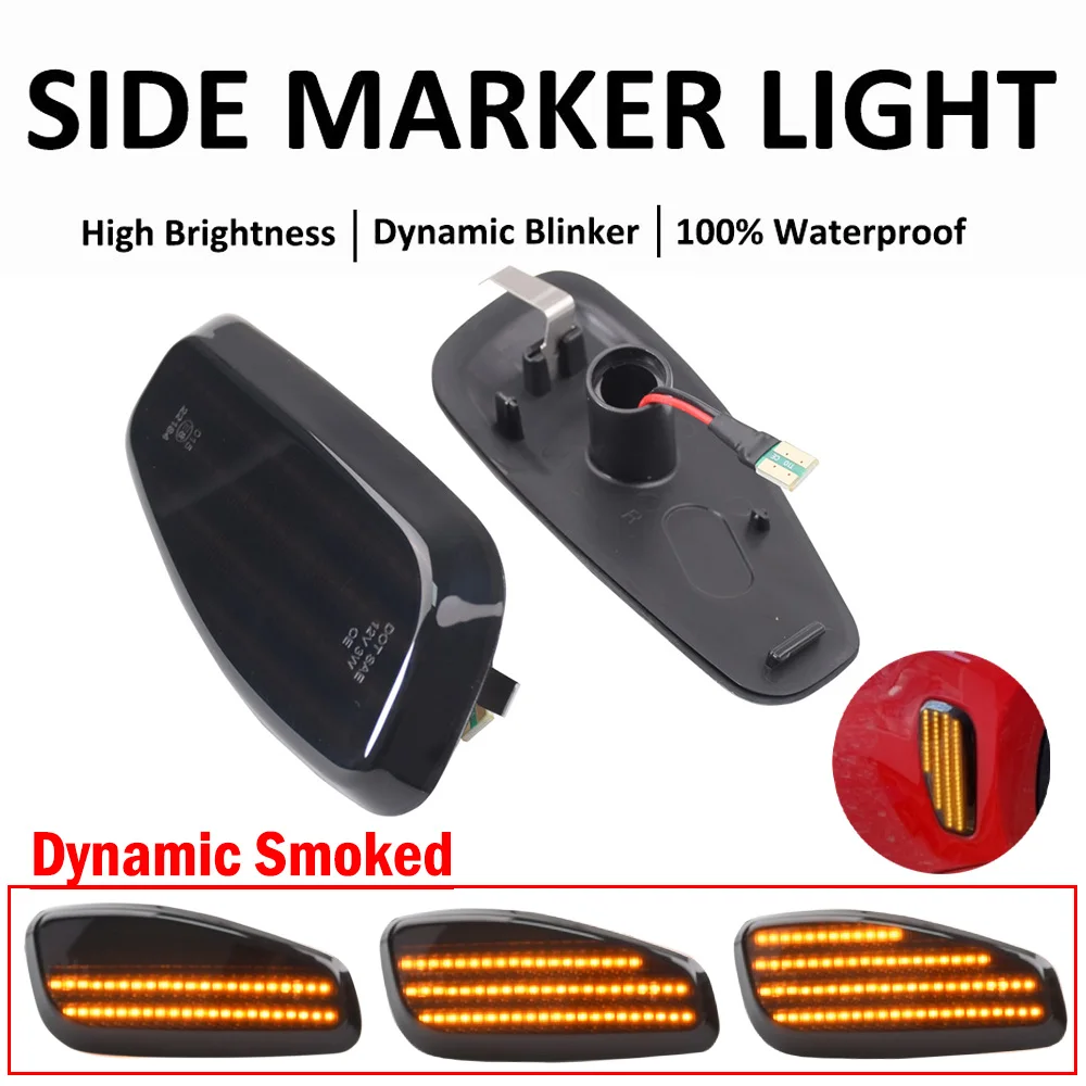 2 Stück LED Dynamische Seitenmarkierungs-Blinkleuchten für Jeep Renegade BU 2014-2021 Voll-LED-Blinkleuchten in Bernsteinfarbe – Detail 14