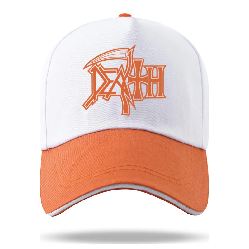 DEATH Hoodies ROCK BAND HEAVY METAL Print Color matching Baseball Cap Casquette Hats Fitted Casual Dad Hats for Men Women Unisex