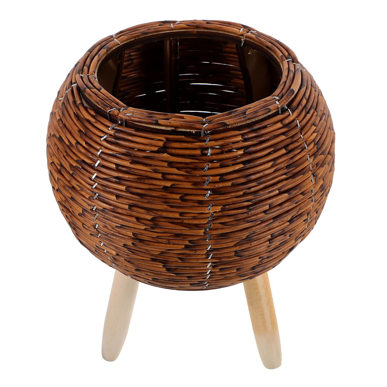 

Creative Woven Planter Basket Stylish Indoor Outdoor Flower Container for Home Decoration Woven Planter Basket for Plants Indoor