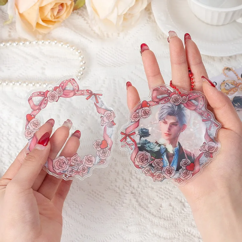 

Гирлянда «Любовь и роза», держатель для бейджей из ПВХ для бейджей 58–75 мм, булавки ACG, украшение и демонстрационный бейдж, защитный чехол, подвеска для сумки для девочек