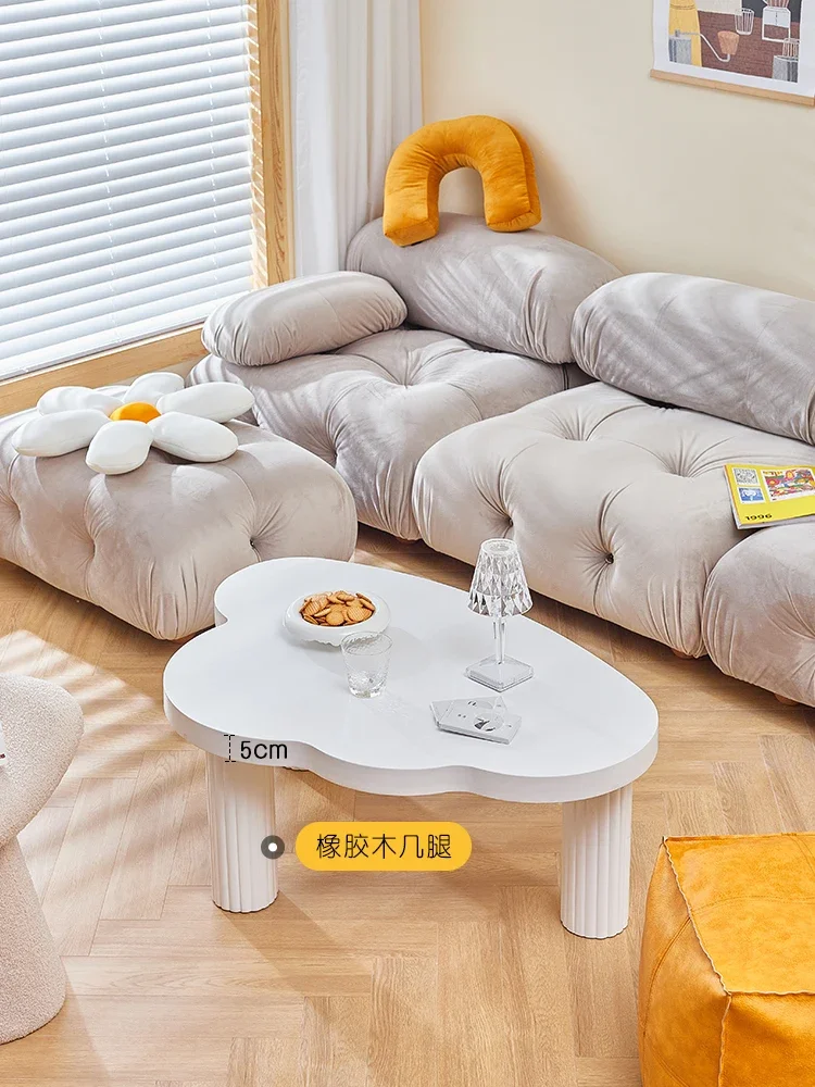 

Nordic Simple Living Room Sofa Side Table Household Light Luxury Cream Style Small Apartment Table Japanese Style