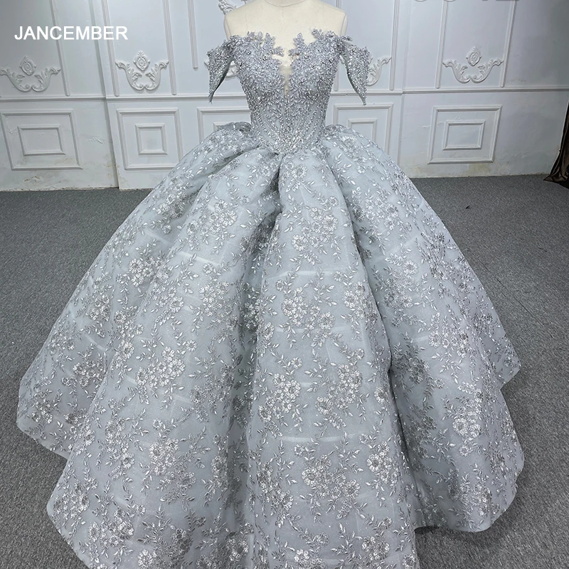 JANCEMBER Gorgeous Quinceanera Dresses Organza Ball Gown Applique 2023 Grey Sweetheart DY6542 Vestido 15 Quinceañera Bar Mitzvah