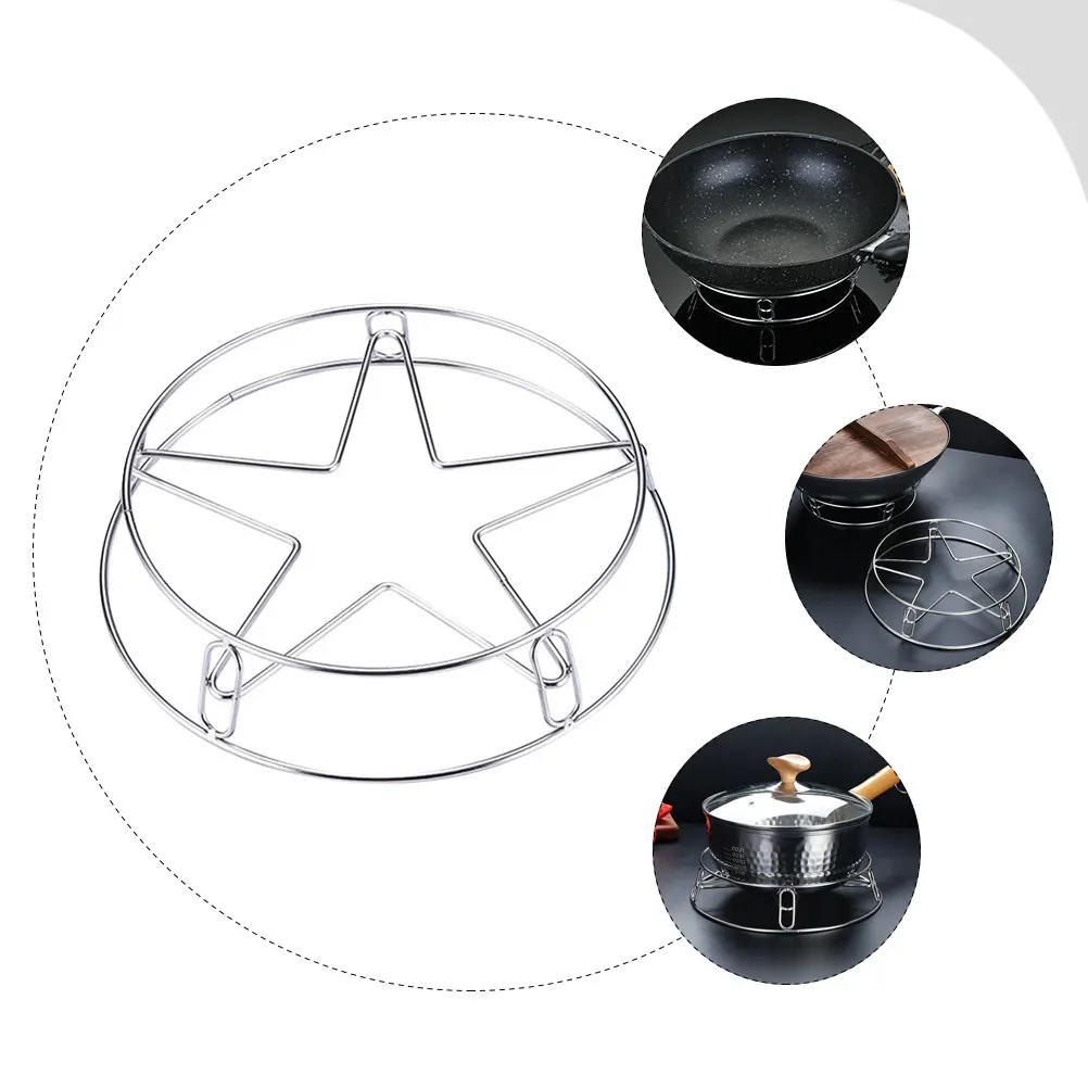 

Stainless Steel Tripod Pot Rack Steaming Insulation Pad Small Steamer Cooking Kitchen Storage Solution Cooling