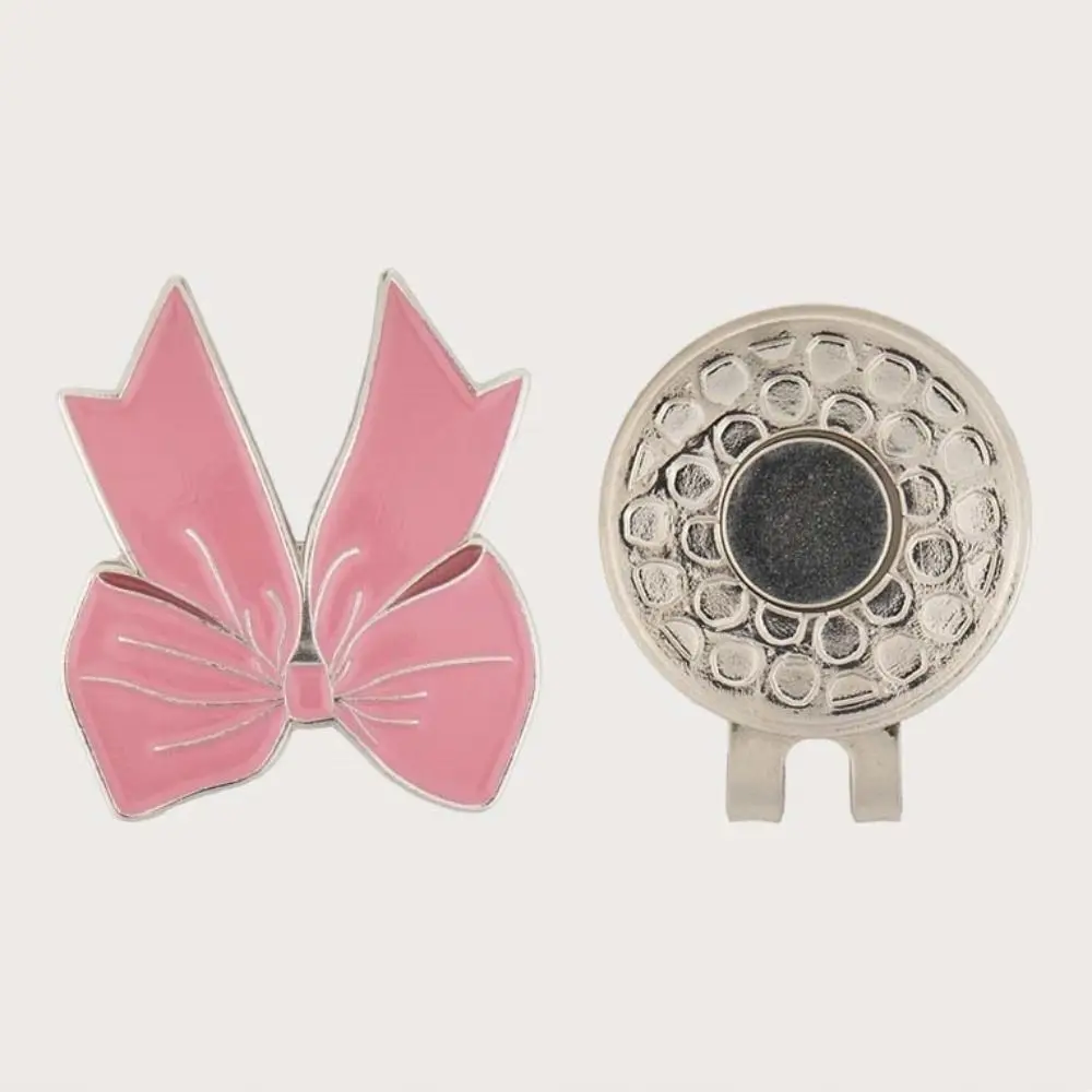 

Розовая лента для кепки для гольфа, зажим с бантом, положение мяча для гольфа, метка с магнитными полями, декоративная шляпа для гольфа, маркер для любителей гольфа