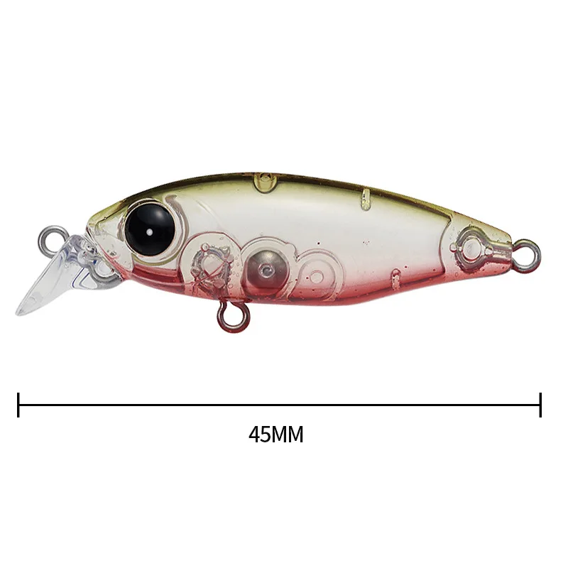 Mini Suspend Minnow 45mm 4g pływający Jerkbait Wobbler magnetyczny długi odlewany przynęta wędkarska twarda sztuczna przynęta szczupak Aspius Tackle — zdjęcie 7