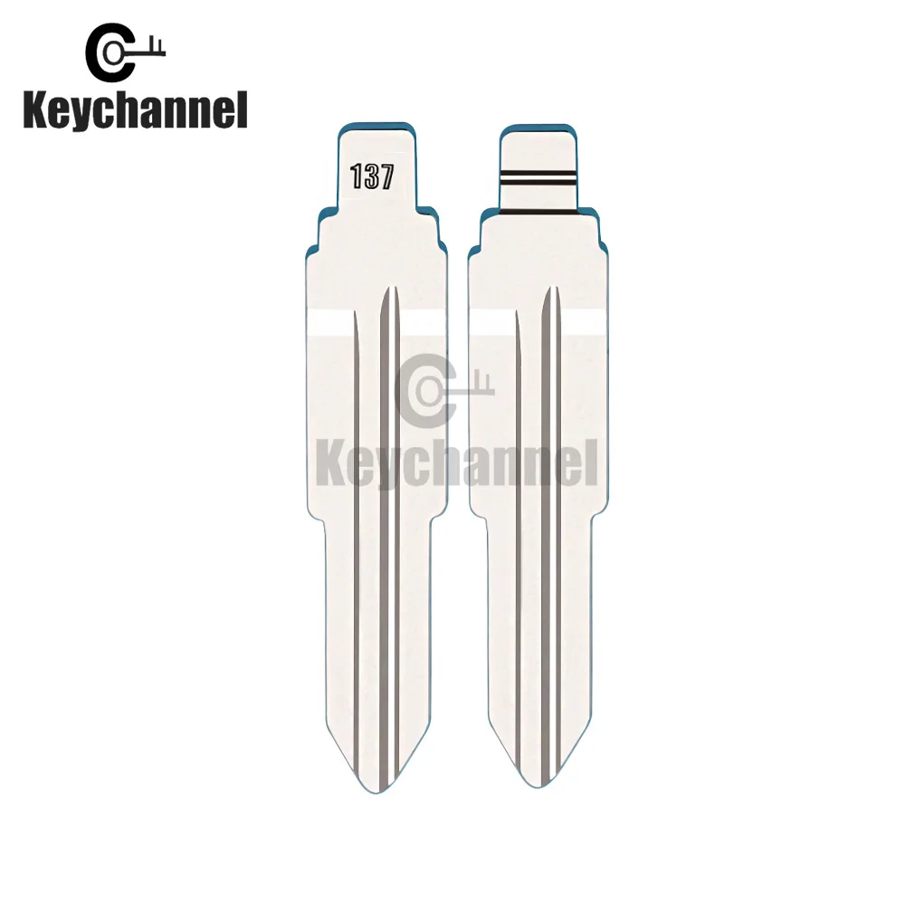 Keychannel-llave remota para coche Ssangyong S170 sin cortar, 10 piezas, #137, HYN10, hoja abatible en blanco de Metal, KD, VVDI, hoja SSY3