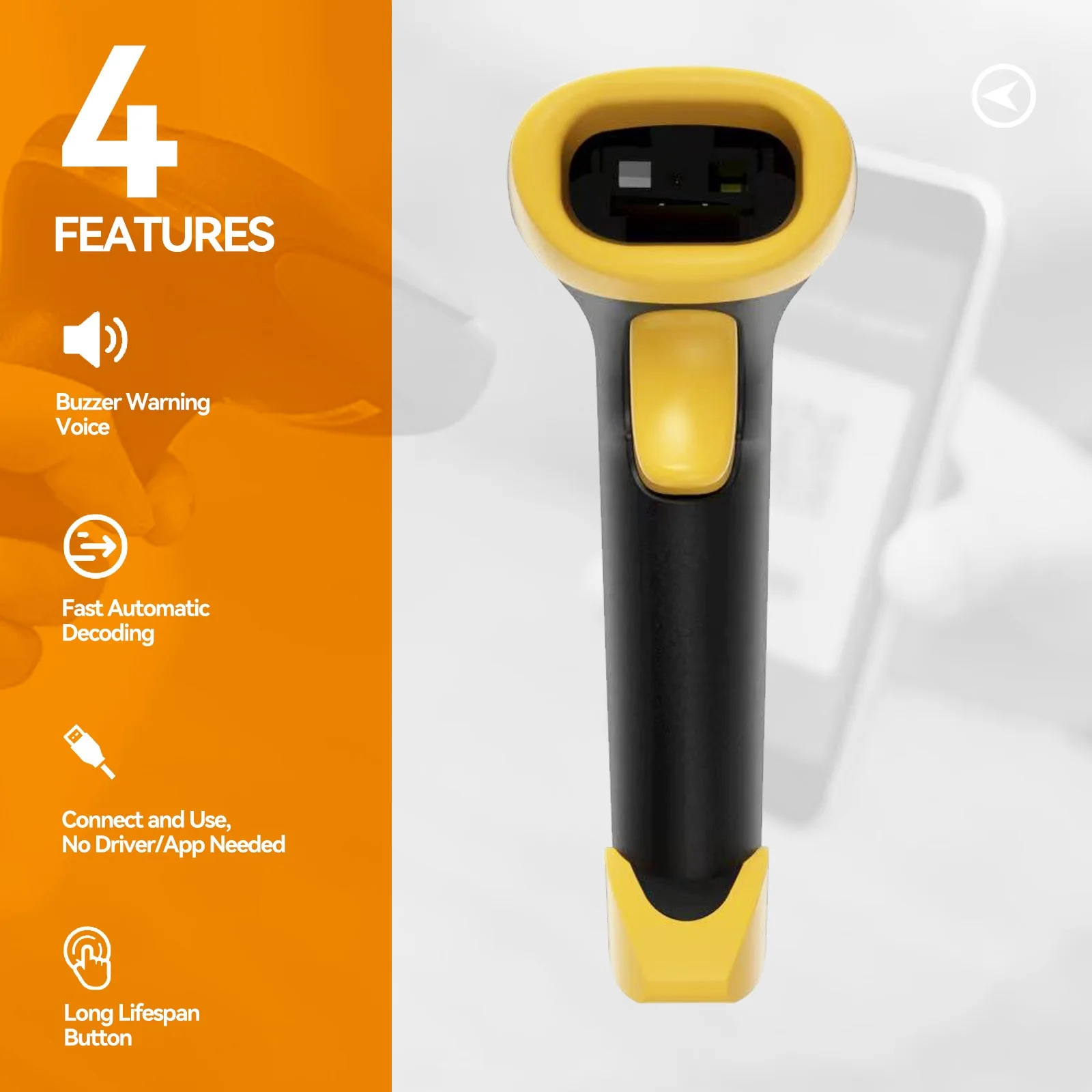 2D 1D Barcode Scanner Wired/2.4G Wireless/Bluetooth Bar Code Reader Handheld Portable Scanning For Supermarket Logistics Product