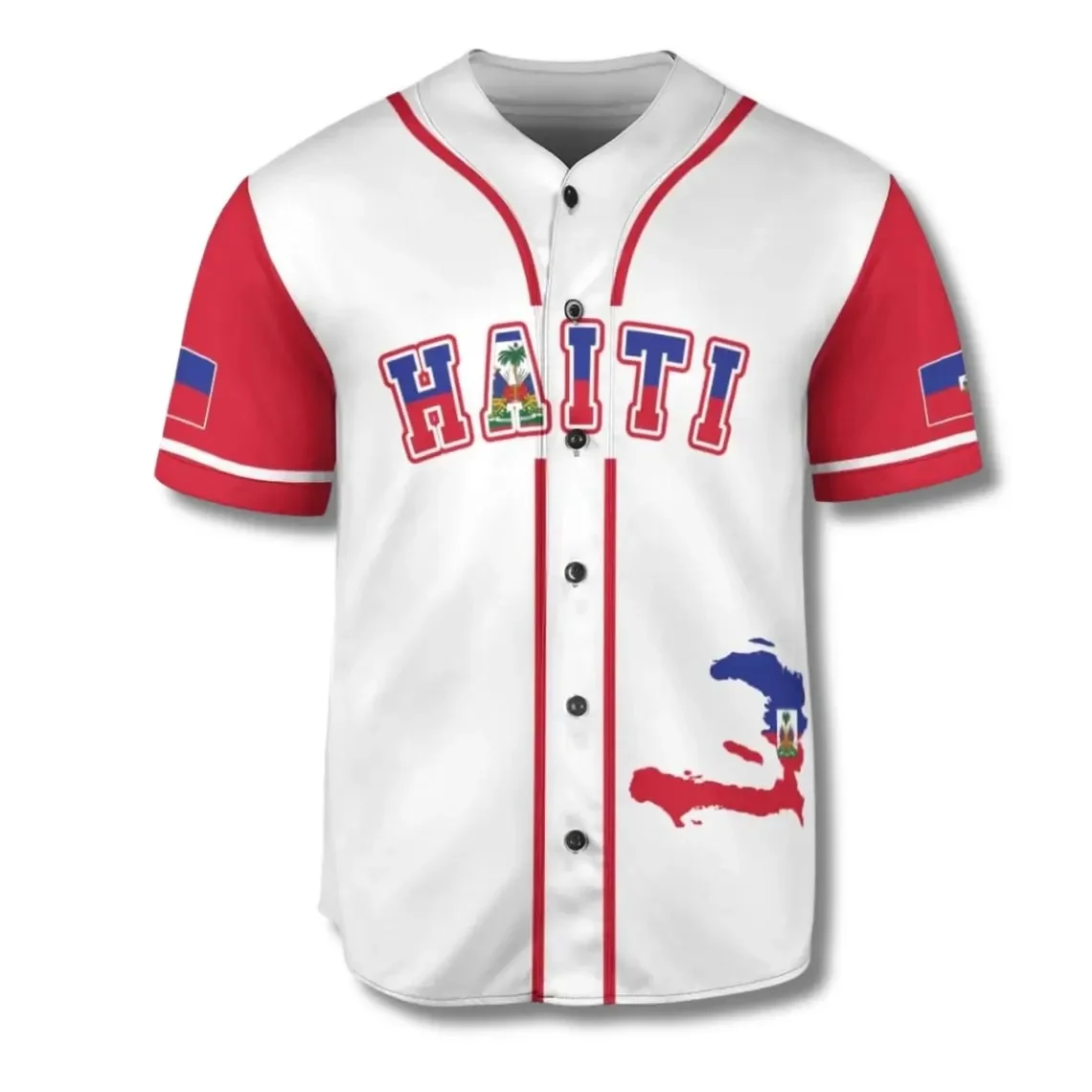 Personalized Haiti Baseball Jersey, Custom Name & Number, Haitian Pride Gift Men For Women Shirt Casual Team Shirts Tops