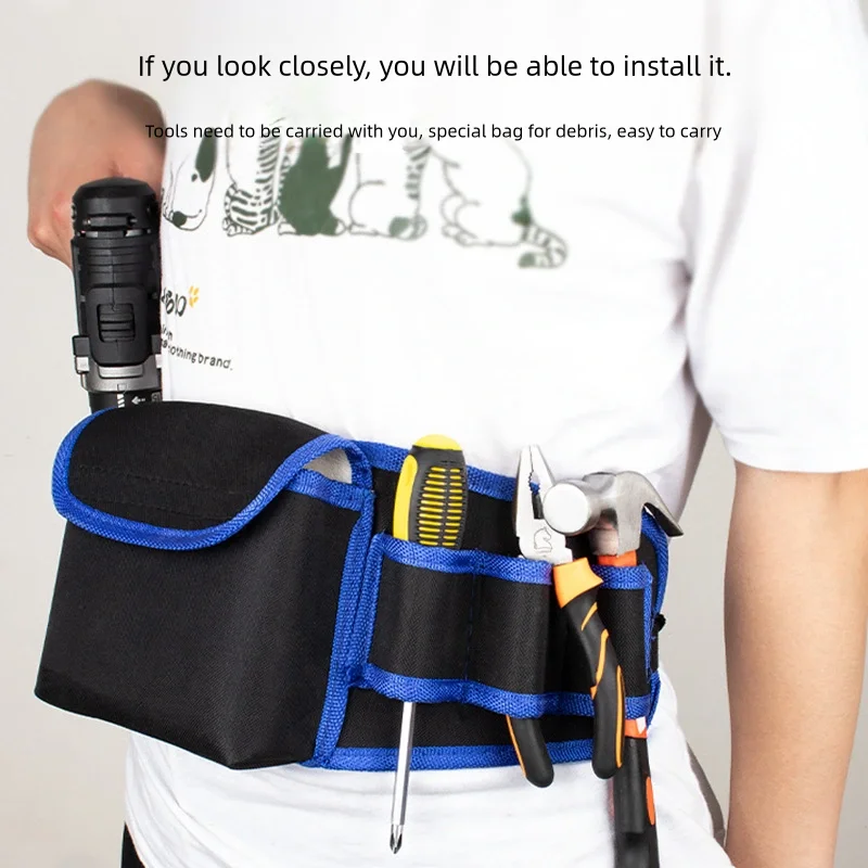 Imagem -05 - Leve Multifuncional Tool Belt Broca Titular Resistente ao Desgaste Professional Utility Belt For Woodworker Handyman Carpenter