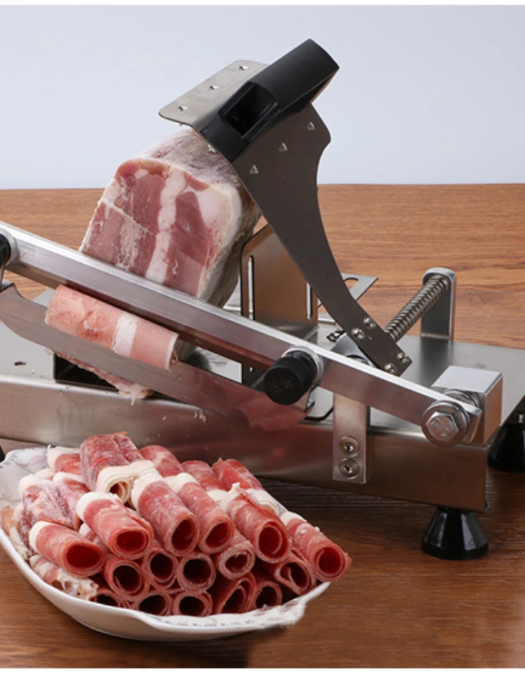 Frozen meat slicer, household manual beef and mutton slicer, stainless steel meat slicer, meat cutting tool