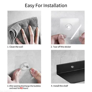 מדפים צפים ללא אגרוף לאחסון קיר מתלה דביק 20-50 ס 6 best sales מדפים דביקים - №5