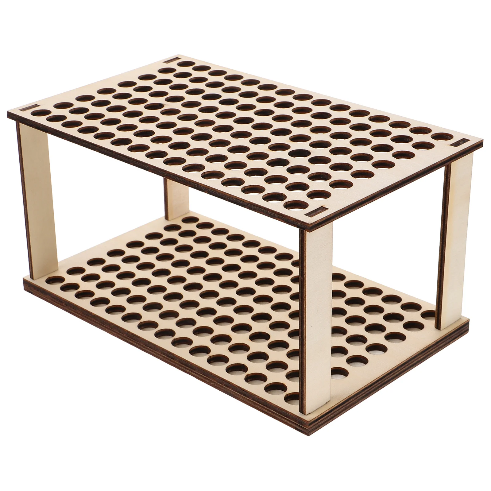 

Wooden Brush Holder Rack For Markers Colored Pencils Art Supplies Paint Storage Organizer Multi Holes Desk Pen Holder Stand