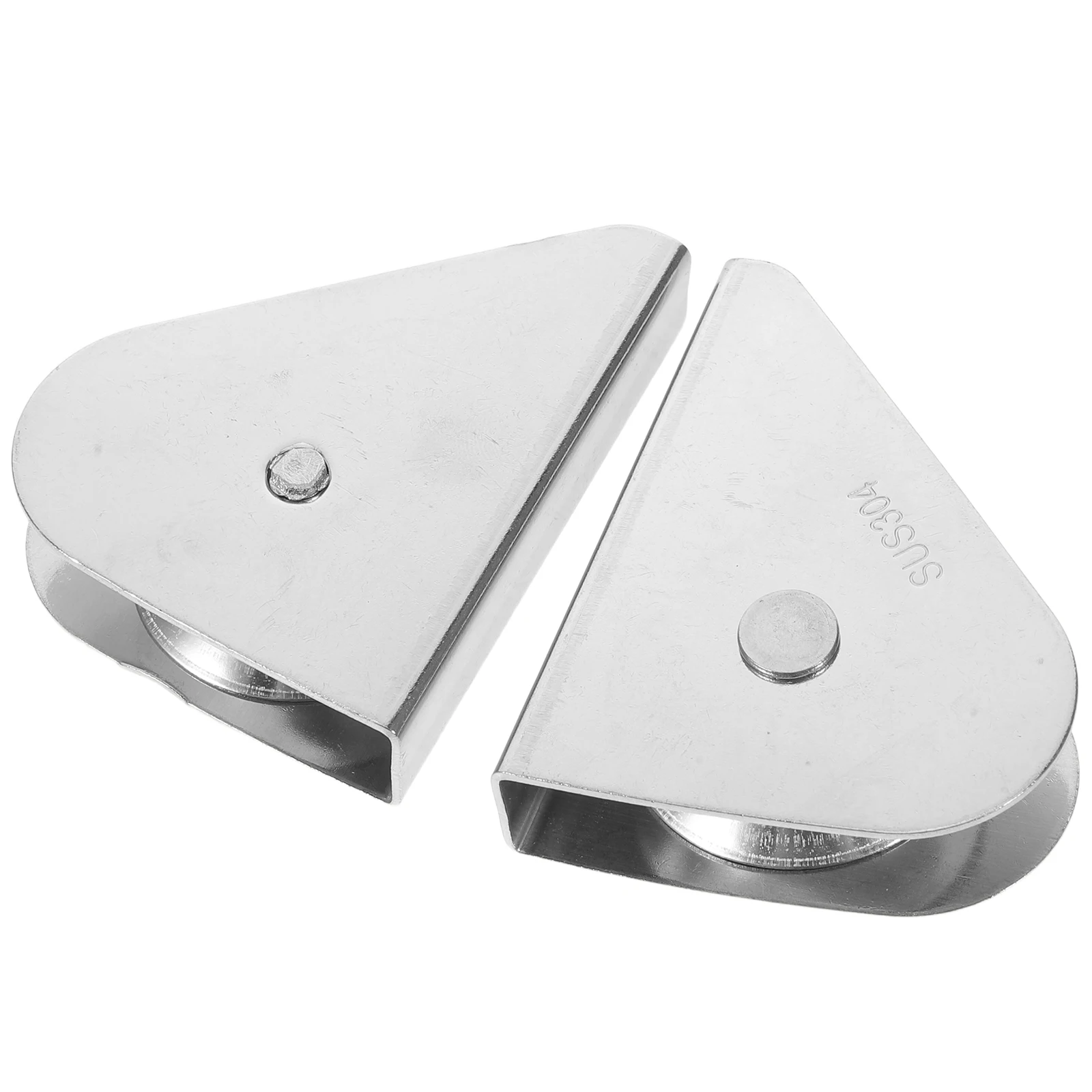 

2pcs Stainless Steel Flagpole Pulley: Single Wheel Bearing Heavy Duty Flag Pole Accessory For Outdoor Large Flags Weather