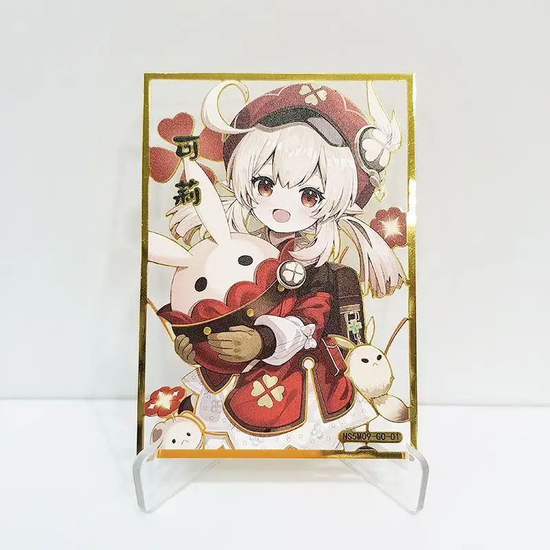 Goddess Story Genshin Impact Klee Nahida Diona Anime Character Bronzing Game Collection Flash Card Cartoon Toys Christmas Gift