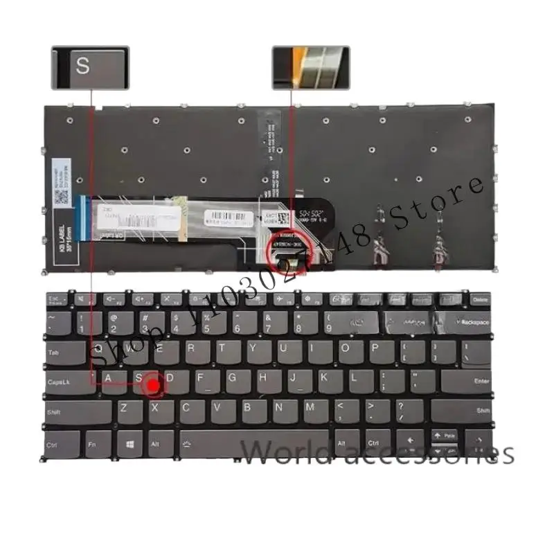 

& New US Keyboard Backlit for Lenovo IdeaPad 5 14IIL05/ITL05 Flex 5 14ARE05 5-14IIL05/IIL05 5-14ARE05 English Keyboard #
