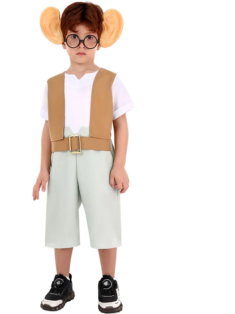 Kinder Jungen große freundliche Riesen kostüm niedlichen großen Ohren großen Mann Cosplay Märchen Riesen Halloween Party Kostüme Kostüm