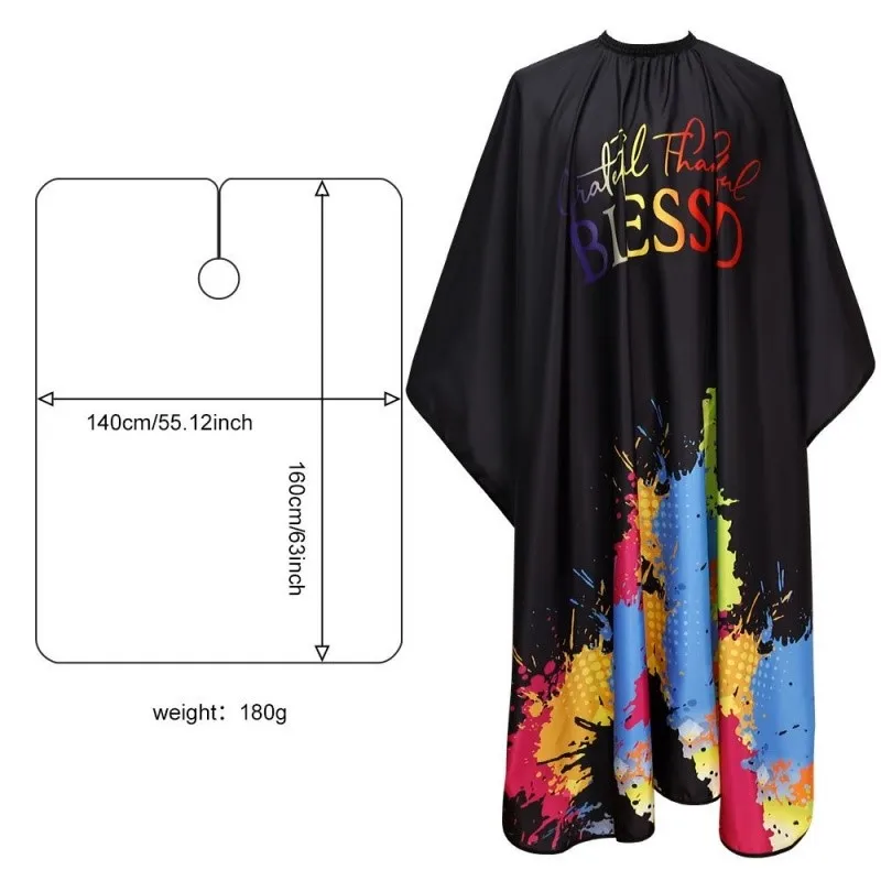 Simple Style Hair Salon Robe Breathable Non Stick Hair Cutting Apron BarberShop Cloak ToolsHairdressing Workwear Hat Accessories