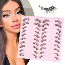 Halbe Wimpern 5/10/Paare natürliche Faux Nerz Wimpern Katze Wimpern wispy flauschige Wimpern verlängerung Make-up Manga falsche Wimpern