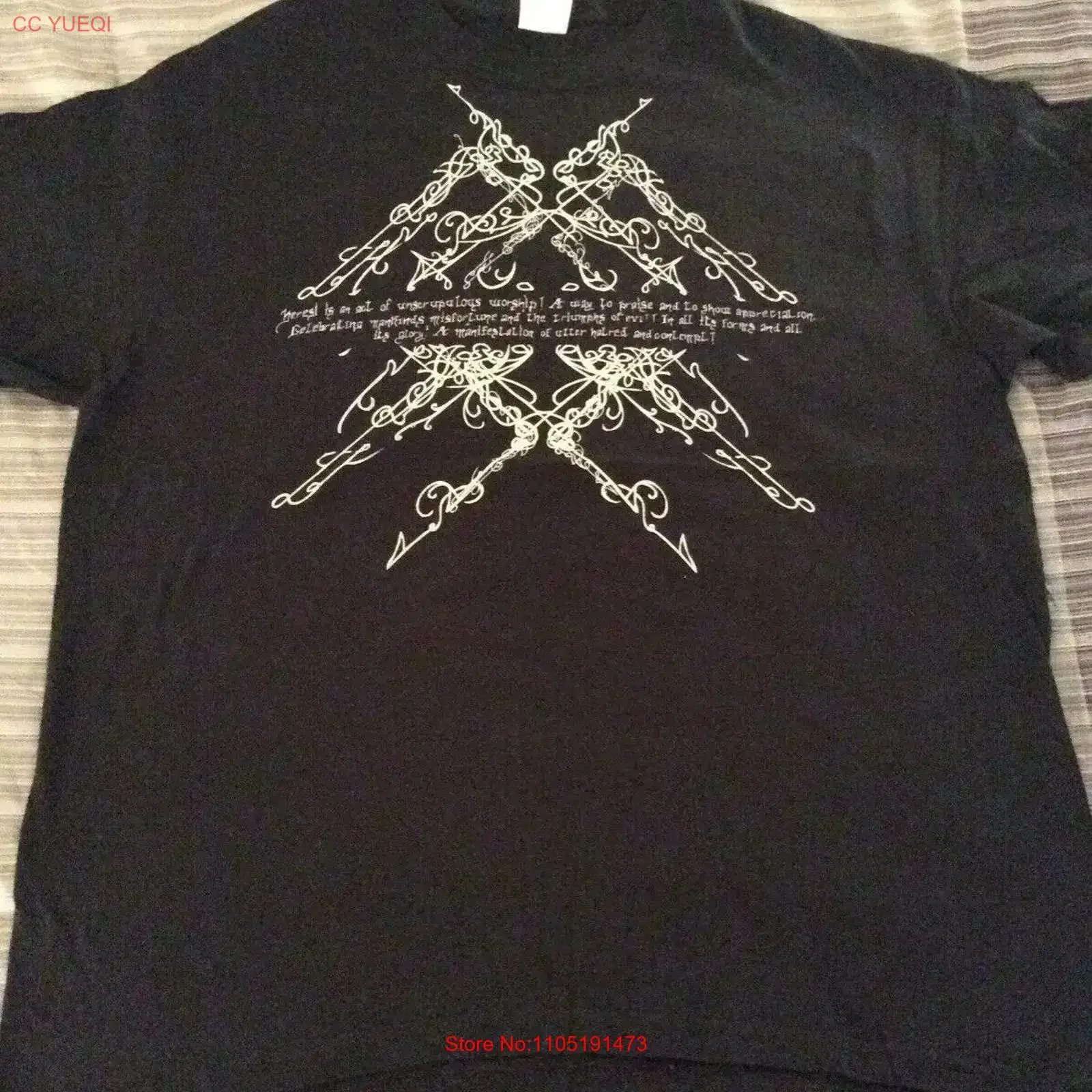 HERESI Psalm T Shirt XL Azarath The Chasm Inquisition Urgehal Urfaust vintage Washed Stretched streetwear Top For Everyday Wear