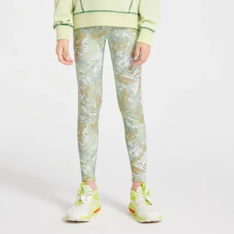 

4-12Y Girls Athletic Leggings Kids Dance Running Yoga Pants Stretchy Workout Leggins Active Dance Sport Gym Tights Floral Print