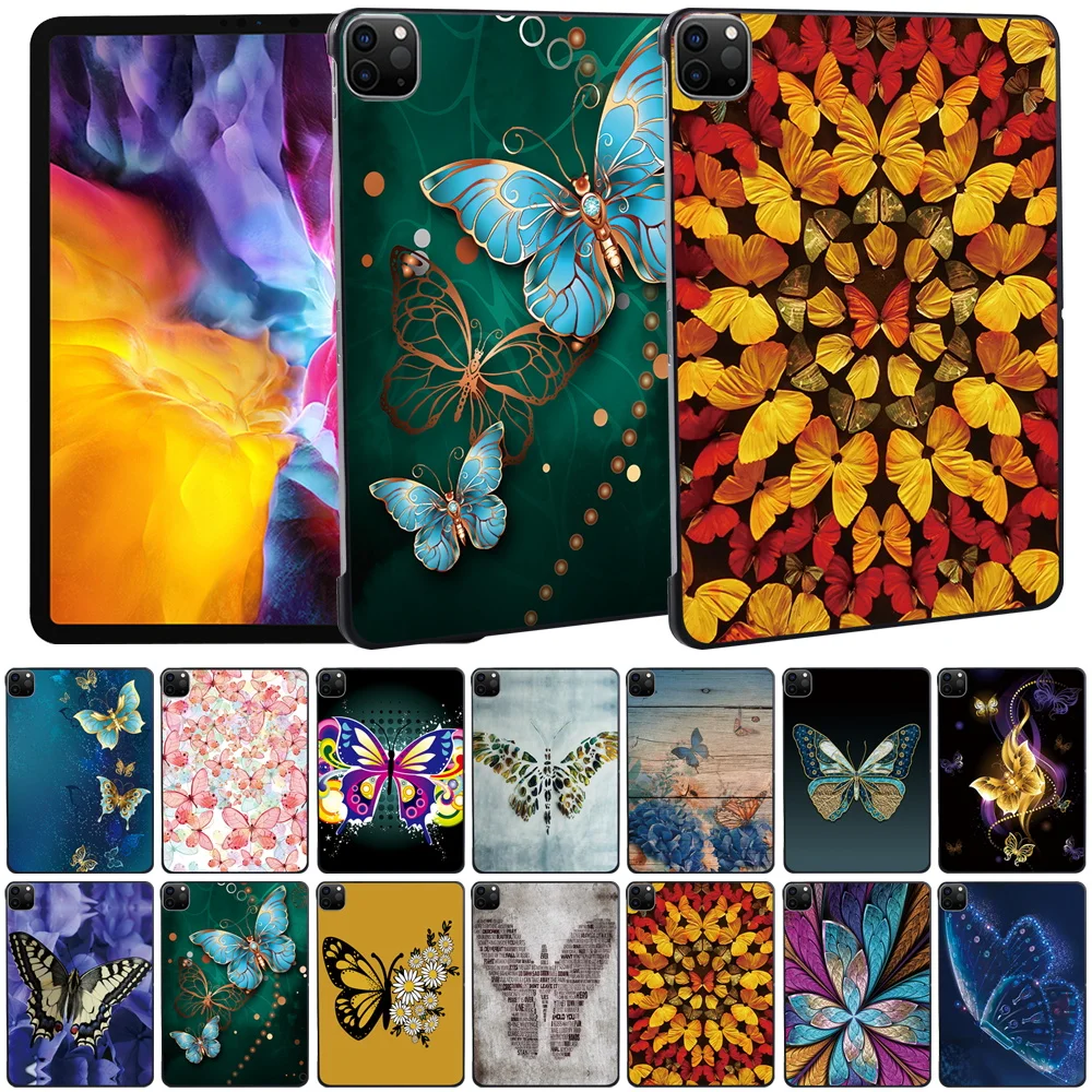 

Back Case for Apple IPad Pro 11" 2018/2020/2021/iPad Pro 9.7"/iPad Pro 2nd Gen 10.5" Slim Tablet Butterfly Pattern Case + Pen