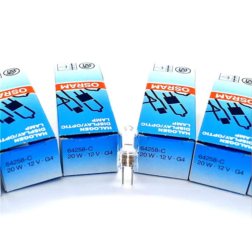 Новая оригинальная галогенная вольфрамовая лампа OSRAM 64258-C 12 В 20 Вт 2000 часов с УФ-биохимическим анализатором Быстрая доставка