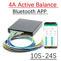 Smart Bluetooth 4A Active Balance 10S- 24S Li-on Lifepo4 LTO lithium battery Electric CAR RV Energy Transfer 13S 14S 16S 20S BMS