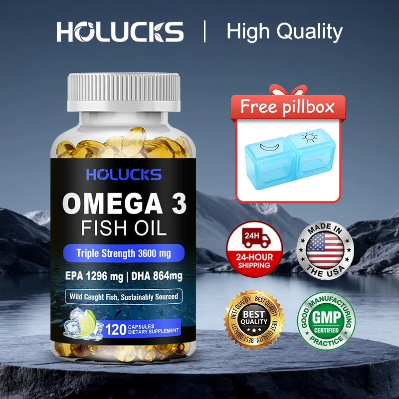 

Premium Omega 3 Fish Oil Capsules, Support Prenatal Health, Skin Glow & Cognitive Function, Healthy Cholesterol, GMP Certified
