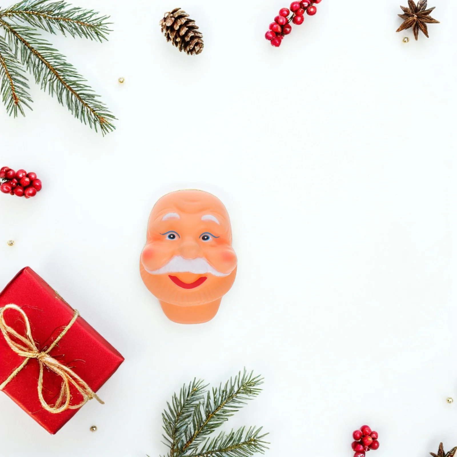 

6Pcs Christmas Santa Mask Lightweight Plastic Realistic Design for Party Decor Festive Cosplay Props Photo Booth Prop