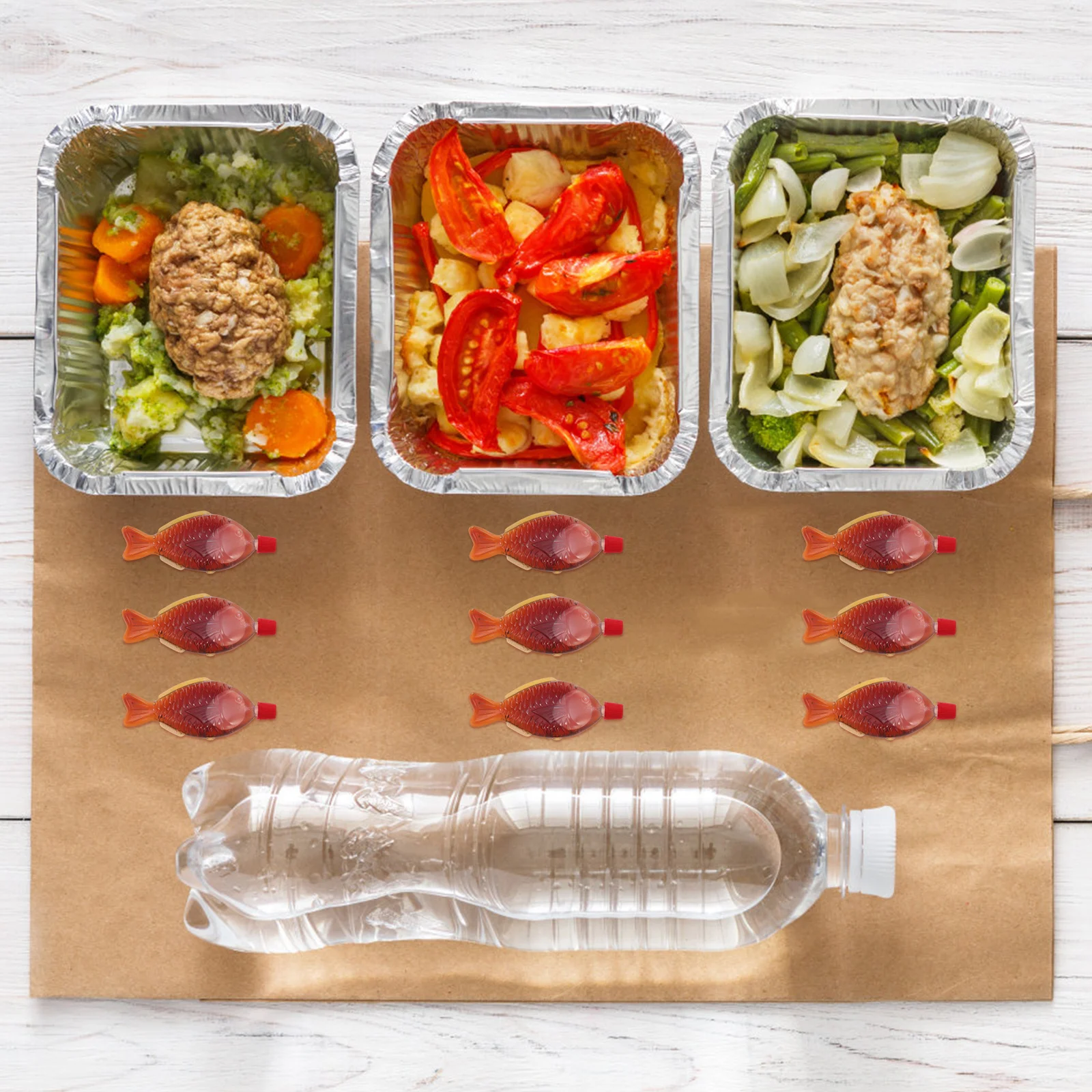 

100Pcs Empty Bottle Container Plastic Sauce Bottles Lightweight Portable Seasoning Dispensers Seasoning Bottle