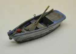 Escena de resina fundida a escala 1:35, modelo de barco sin pintar, envío gratis