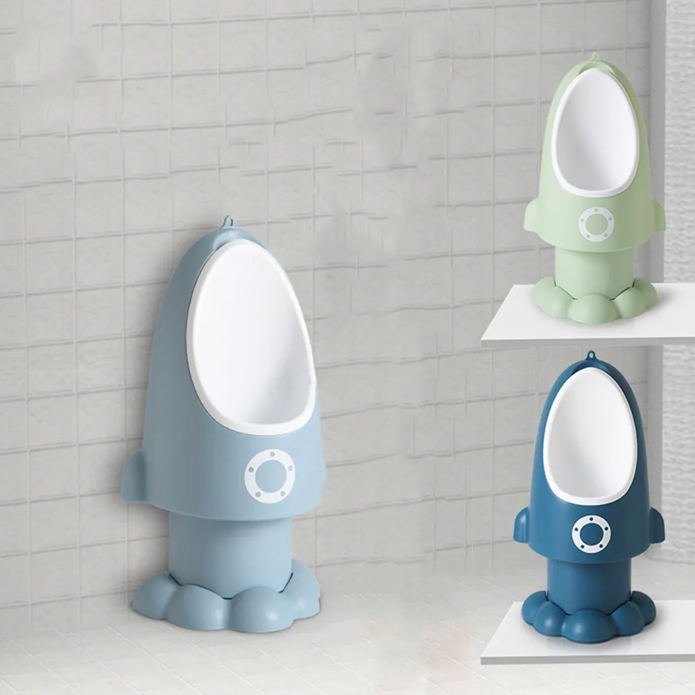 Cartoon Rocket Pee Trainer Toddler Urinal Potty Toilet Training Boy Urinal Groove Detachable Easy Clean Safe Baby Boy