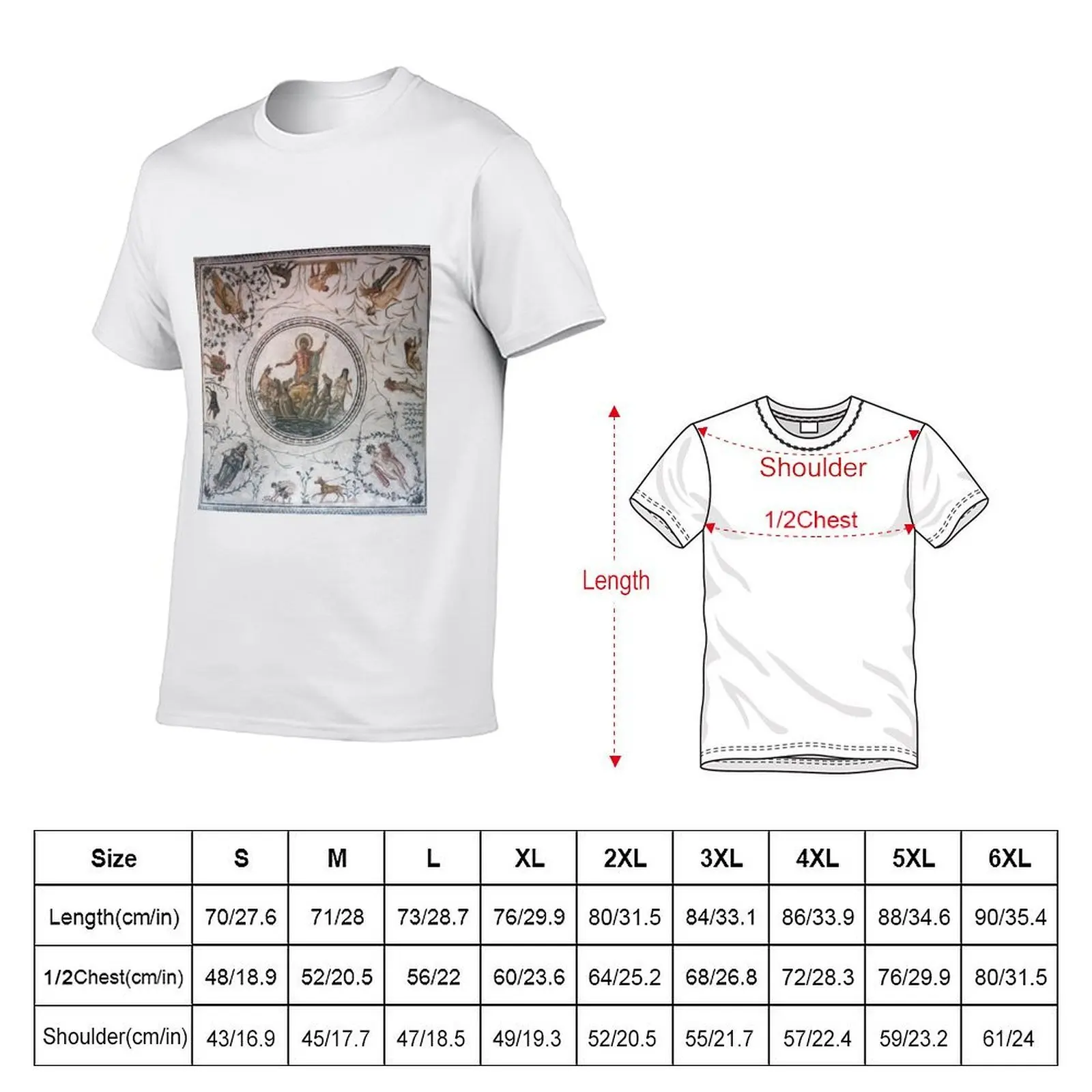 Mosaic of Neptune T-Shirt vintage clothes cotton graphic tees mens clothing