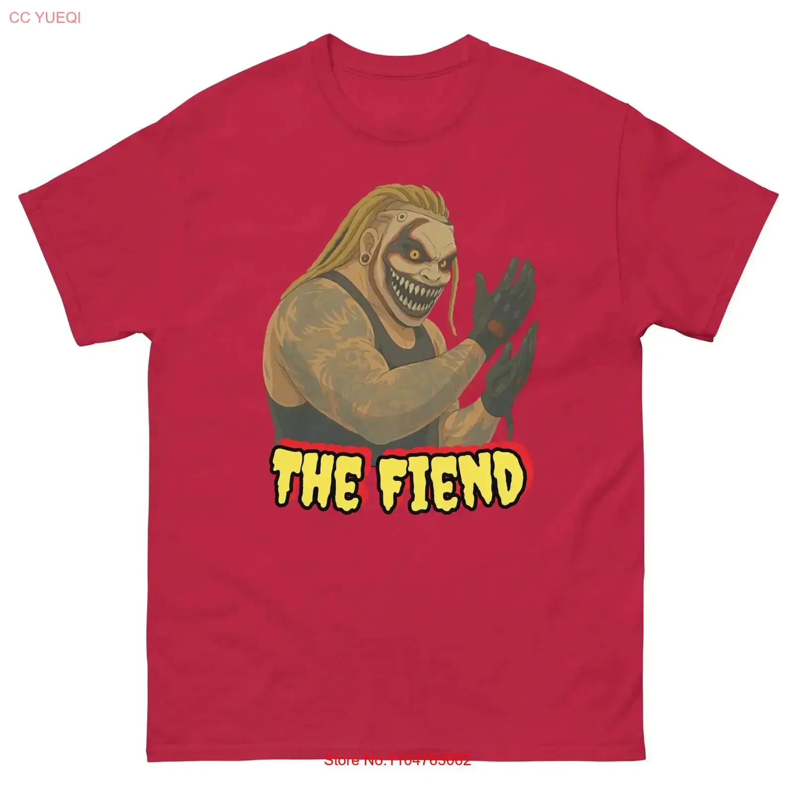 The Fiend T Shirt Fan Pro Wrestling Custom vintage Washed Slightly homme graphic Stretched Comfortable Versatile Unisex