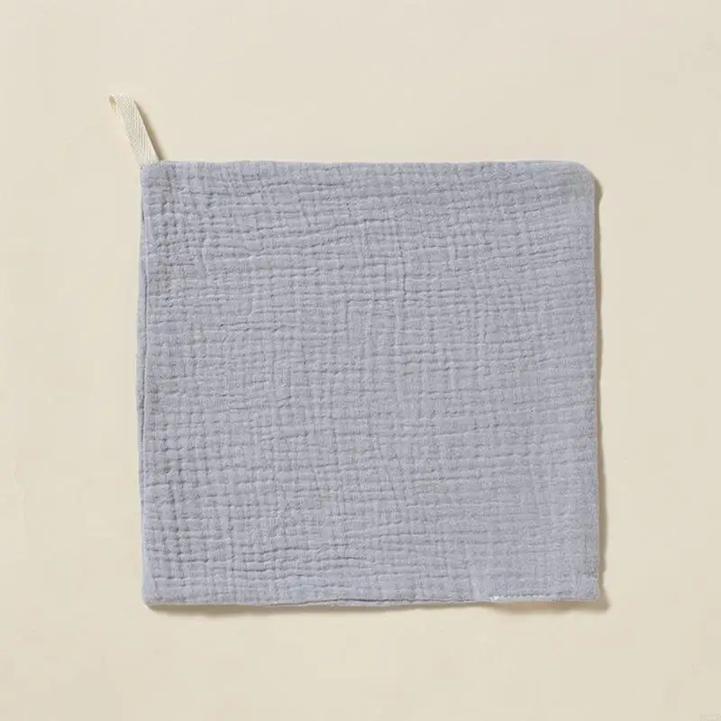 

Q22D Cotton Babies Bib Solid High-absorbent Saliva Towel Newborn 4-layer Face Towel