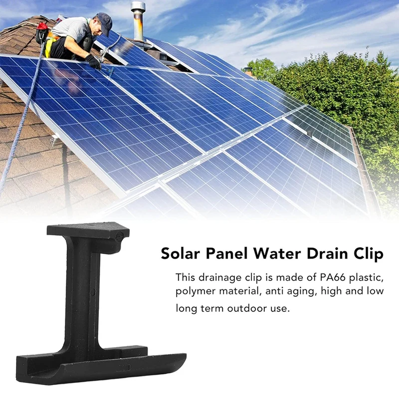 30PCS 35Mm Solar Panel Water Drainage Clips PV Modules Clips For Water Drain Photovoltaic Panel Water Drain Clips