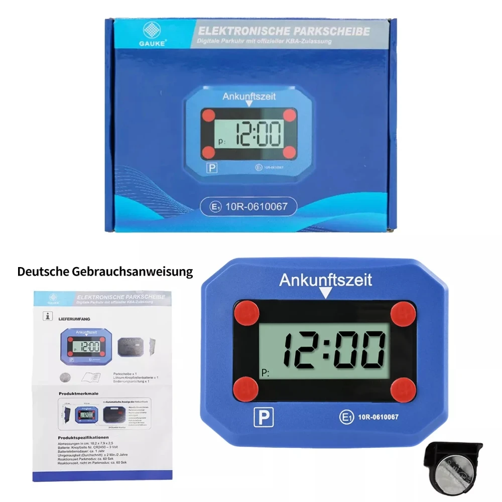 1PC Compact And Modern Digital Parking Timer , Electronic Parking Timer Automatic Time Adjustment Car Interior Decor Accessories