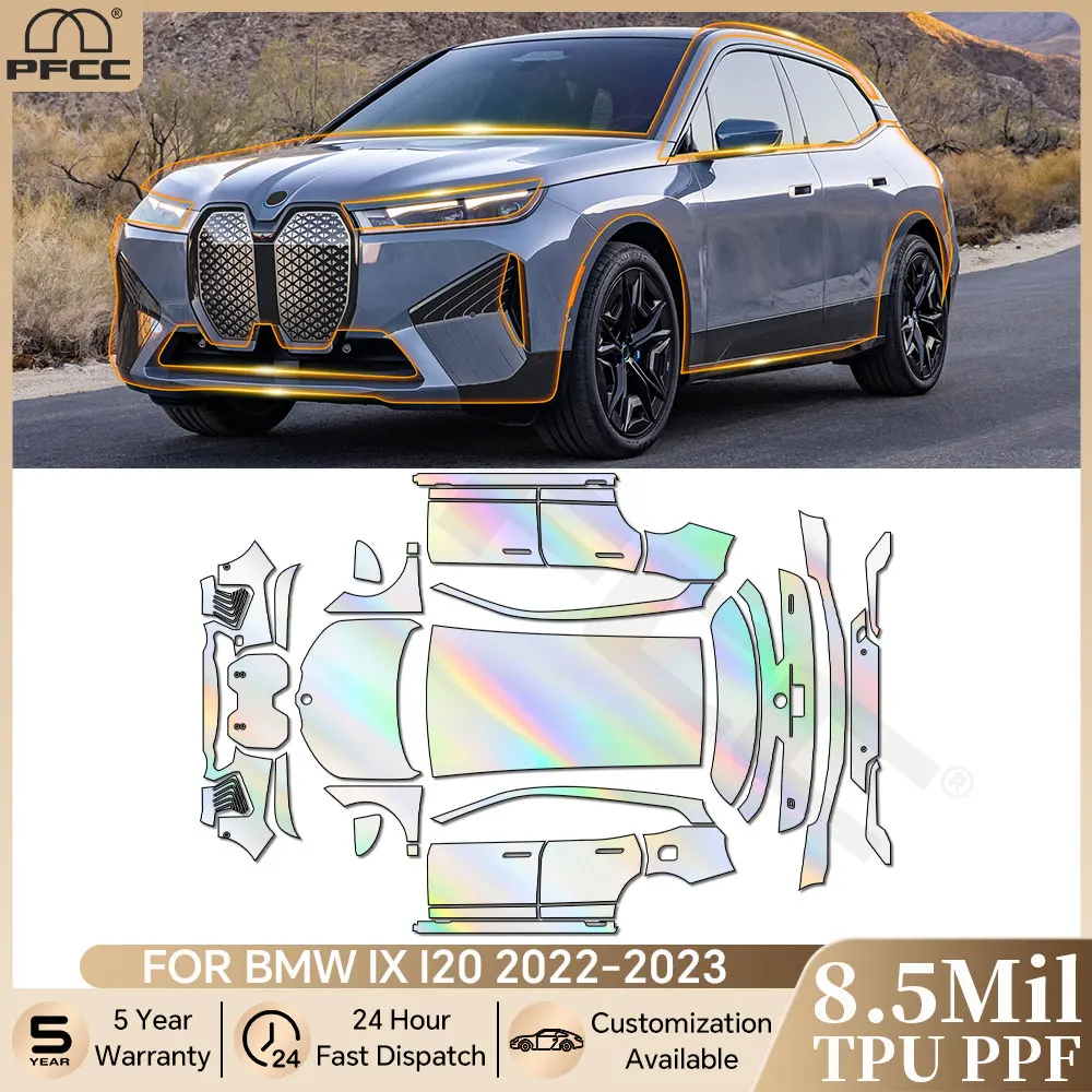 

For BMW iX i20 2022-2023 8.5Mil TPU Paint Protection Film Car Body Pre-cut PPF Bra Clear Anti-scratch Resistant Invisible Cover