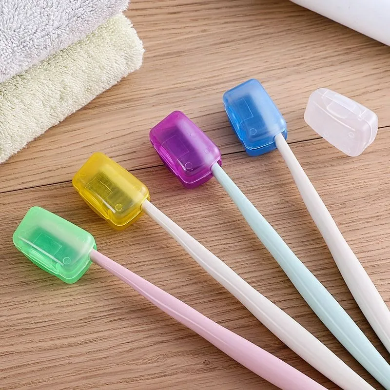 Portable Toothbrush Covers with Cap Travel-Sized Protective Anti-Dust Cases Batnroom Travel-Sized Protective Anti-Dust Cases