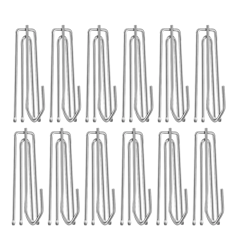 

20Pcs Stainless Steel Curtain Pleating Hooks Pinch Pleated Tape Clips for Curtains Drapery Rings Hanging Track Buckle Hook