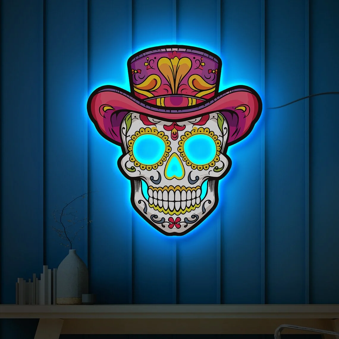 

Sugar Skull Neon Sign Sugar Skull Sign Mexican Skull Neon Sign Sugar Skull Wall Art Sugar skull decor