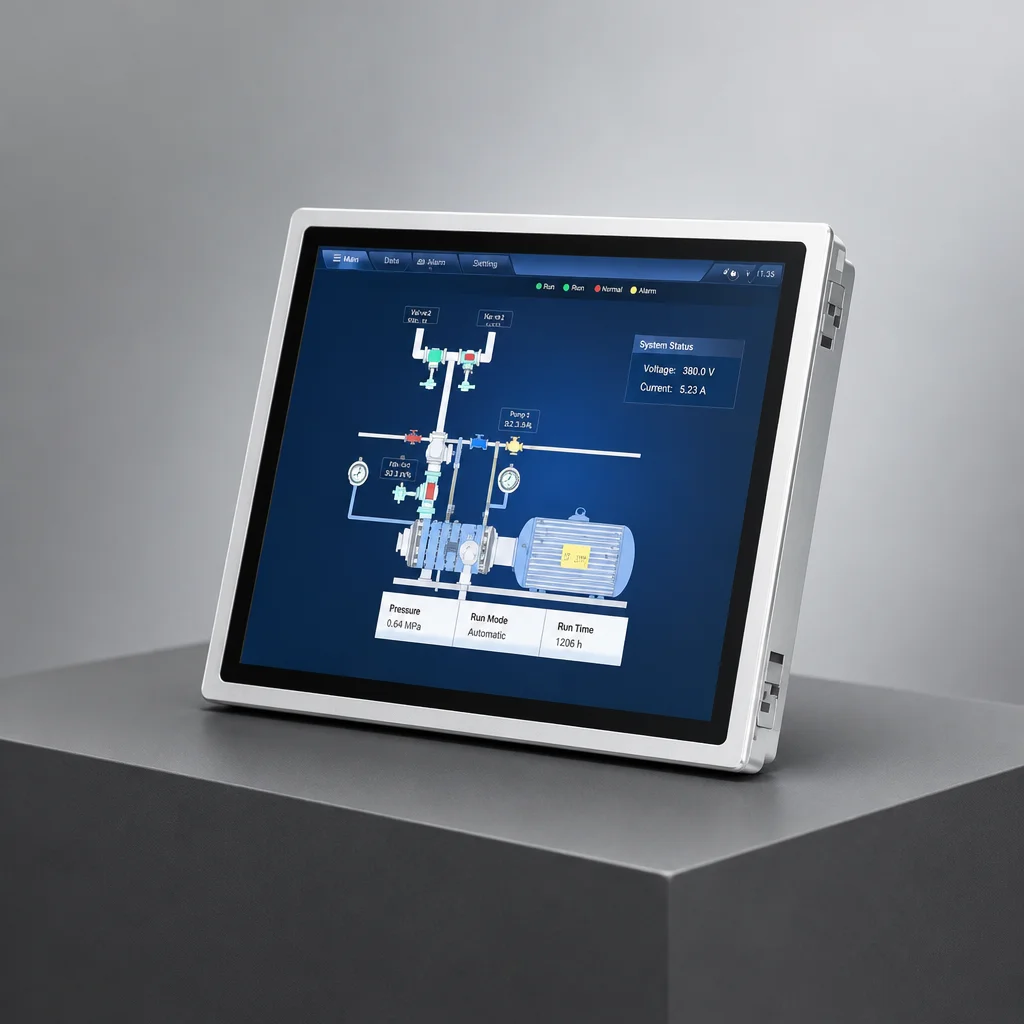 Industrial Panel PC for CNC Machine Automation, 17 Inch Capacitive Touch Screen Computer J1900 HDMI VGA