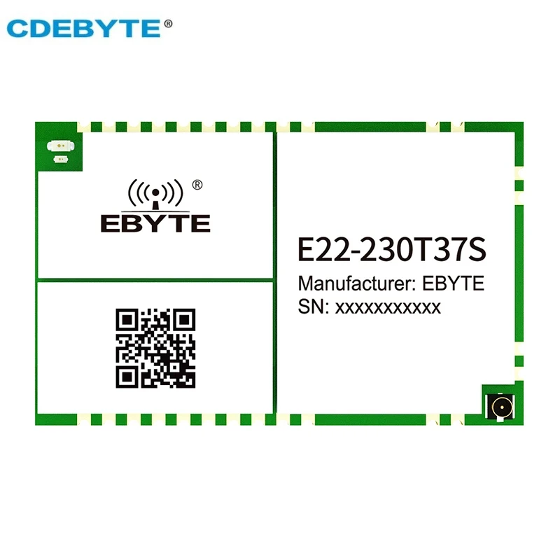 

230MHz LoRa Wireless Module 5W Relay Network CDEBYTE E22-230T37S 25KM Long Range LBT RSSI IPEX/Stamp Hole SMD UART Module