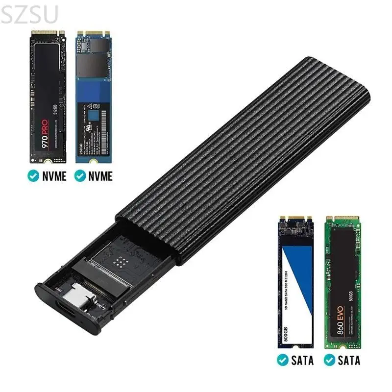 

SZSU for M.2 NVME to USB 3.1 Dual 10Gbps Hard Drive Enclosure with Cabl
