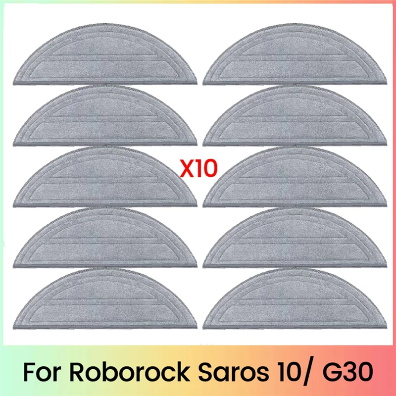 

Mop Pads Replacement For Roborock Saros 10 / G30 Robot Vacuum Cleaner Reusable Washable Mopping Cloth Accessories-A77G