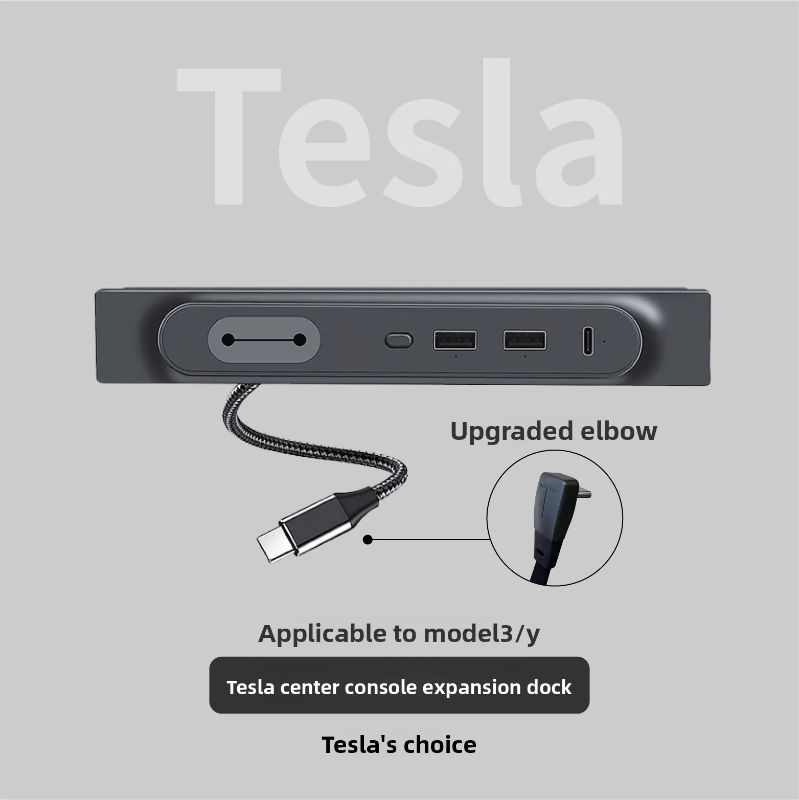 

The central control docking station is suitable for Tesla Model 3Y expansion splitter USB adapter.