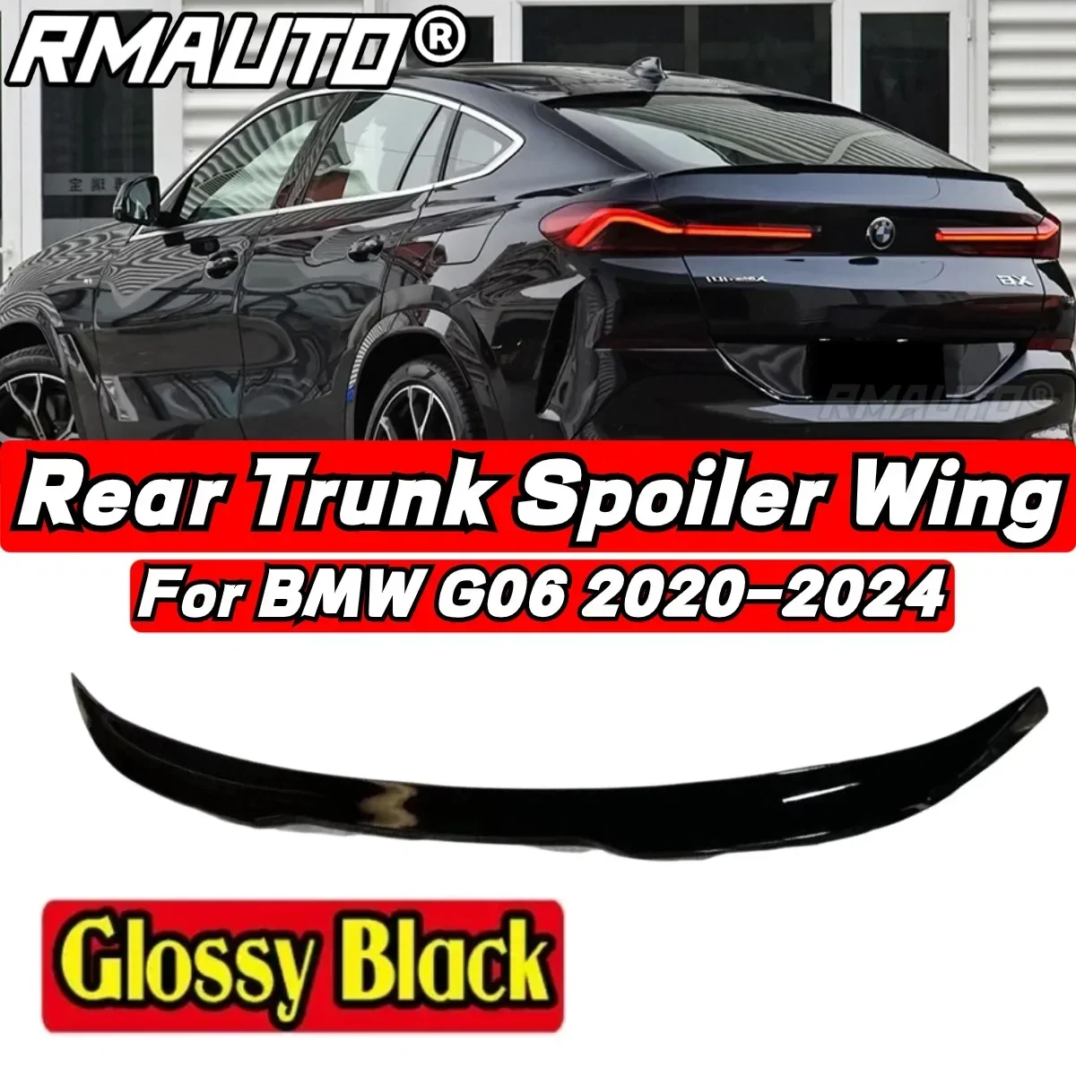 For BMW X6 G06 F96 2020 2021 2022 2023 2024 Rear Spoiler Wing Real Carbon Fiber BMW G06 F96 Car Rear Trunk Spoiler Exterior Part