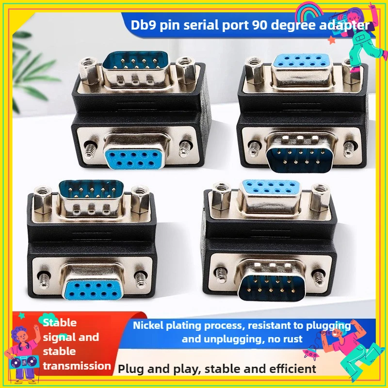 

1PCS 9/15Pin DB9/VGA Adapter 90 Degree Right Angle Elbow VGA Male to Female Plug Industrial 270 Degree 15 Pin