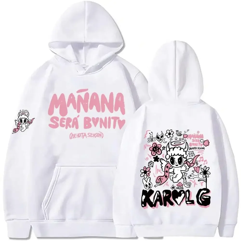 Female Singer Karol G Hoodies Manana Sera Bonito Printing Hoodie Bichota Multi-colors Sweatshirts Y2k Fleece Hoody for Men Women