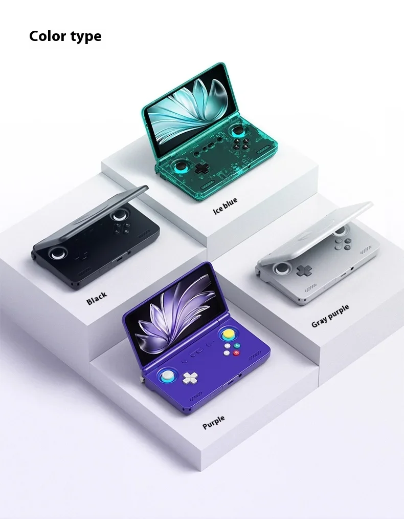 Retroid Pocket Flip2 ريترو وحدة تحكم بجهاز لعب محمول مشغل فيديو 5.5 بوصة 1080P AMOLED شاشة تعمل باللمس SD865 Android13 PSP PS2game